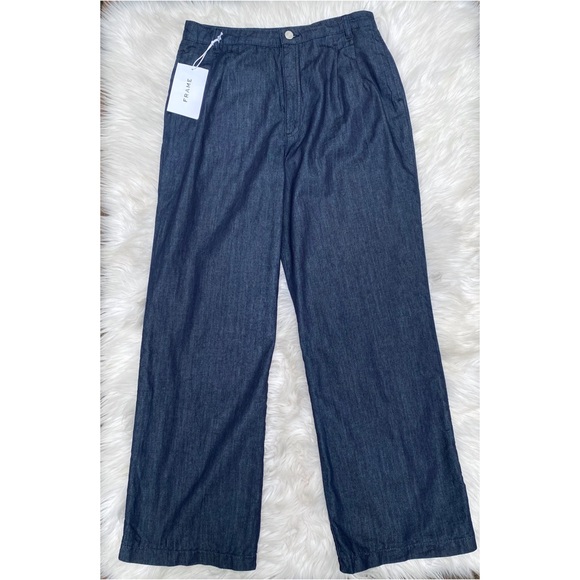 NWT Frame Pleated Denim Wide-leg Chino - Picture 4 of 8